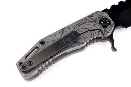 Medford Knife & Tool 187 F Custom Engraved Art Nouveau
