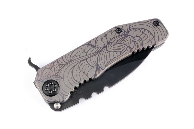 Medford Knife & Tool 187 F Custom Engraved Art Nouveau