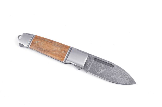 Andre de Villiers ADV Tactical Impi Damascus blade mammoth inlays