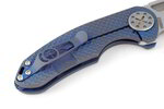 Curtiss Custom Knives F3 Medium Slim Slicer Blue Sculpted Non-Flipper Magnacut