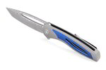 SharpByDesign Apex Blue - Grey Tanto Flipper Damascus