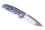 Reate K-4 Blue / Damascus blade + inlays